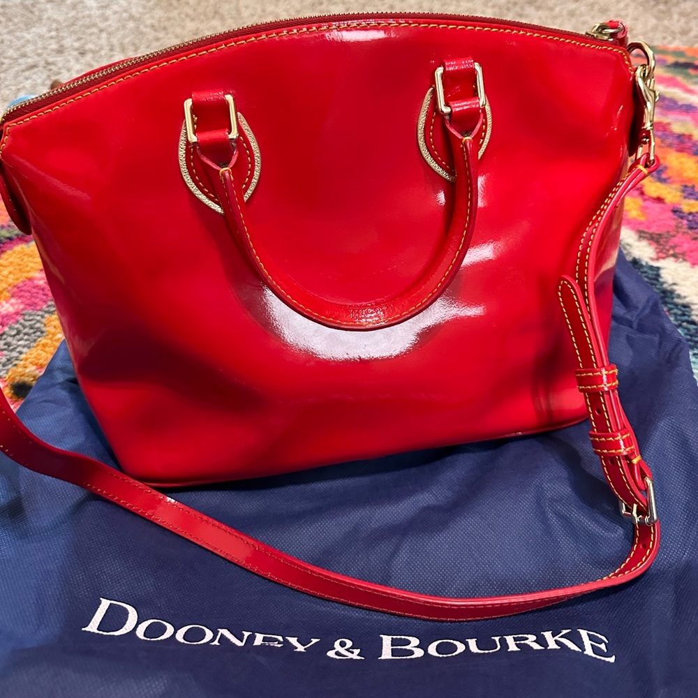 100% Authentic Red Patent Leather Dooney & Bourke